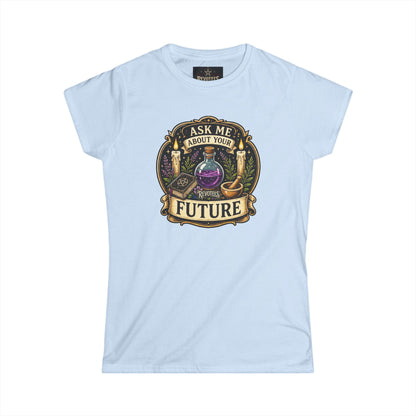 Revotees Fortune Teller Ask Me About Your Future Mystic Crystal Ball Womens T-Shirt - alternate view 9