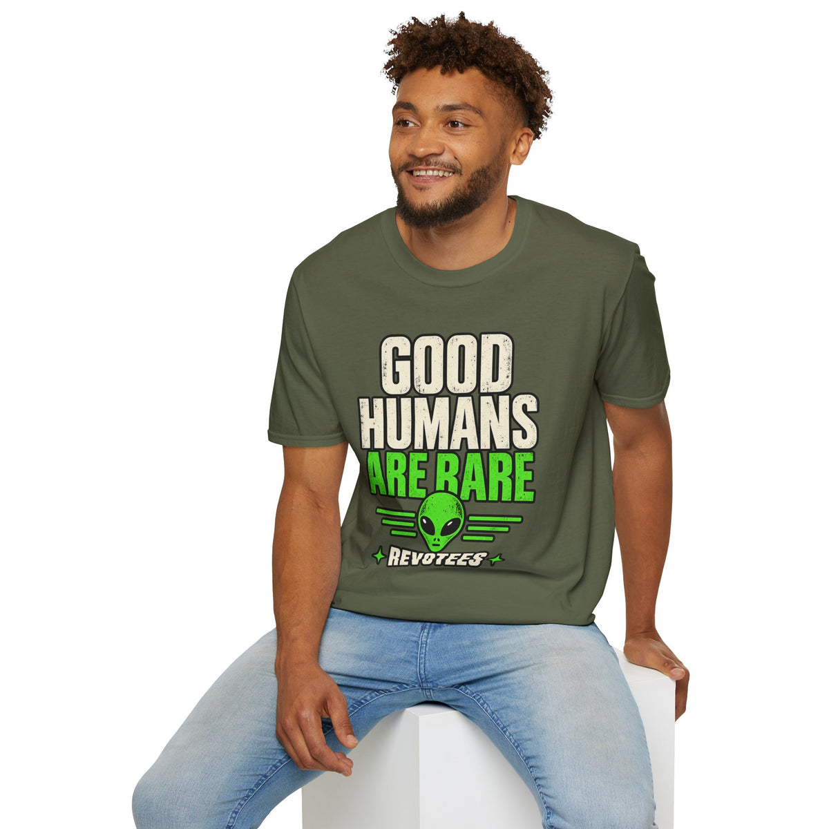 REVOTEES Good Humans Are Rare Alien T-Shirt