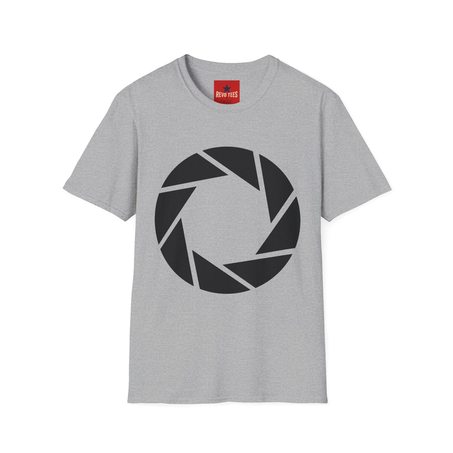 Camera Aperture Logo T-Shirt — Minimal Photographer Tee