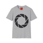 Camera Aperture Logo T-Shirt — Minimal Photographer Tee