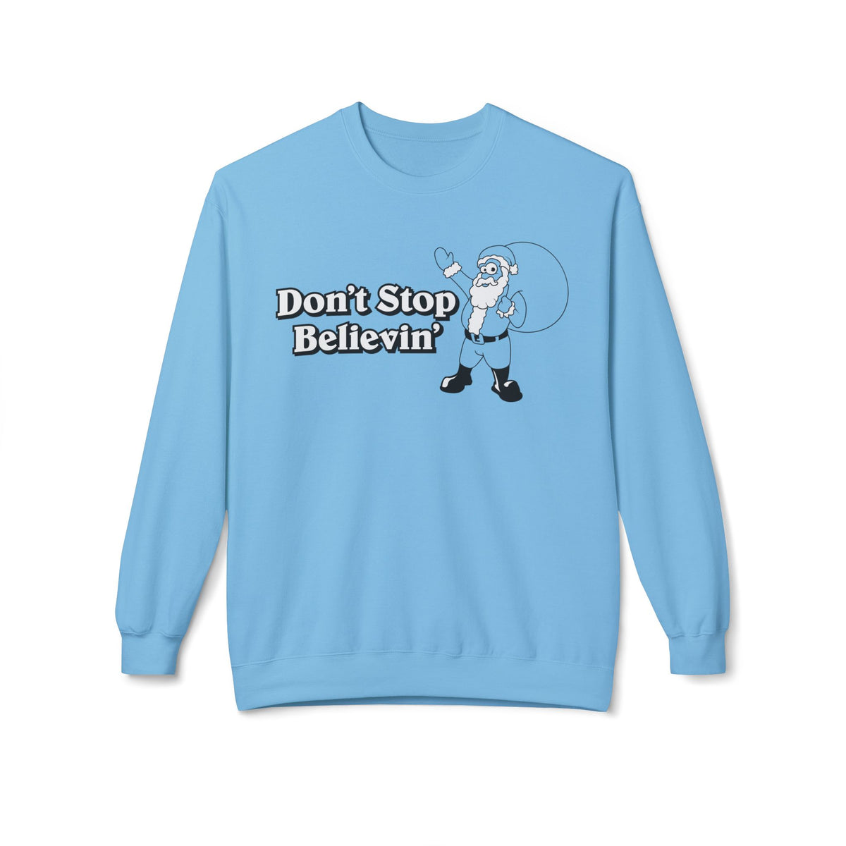 Christmas - 'Don't Stop Believin'' Santa Crewneck Sweatshirt