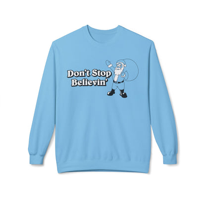 Christmas - 'Don't Stop Believin'' Santa Crewneck Sweatshirt