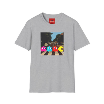 Pac‑City Arcade T‑Shirt — Retro Pixel Ghosts Crossing Graphic Tee