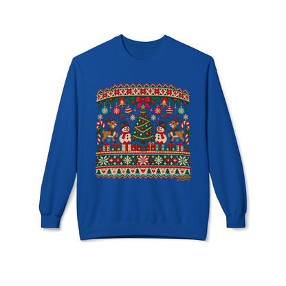 REVOTEES Christmas Tree Holiday Ugly Sweater Crewneck Sweatshirt