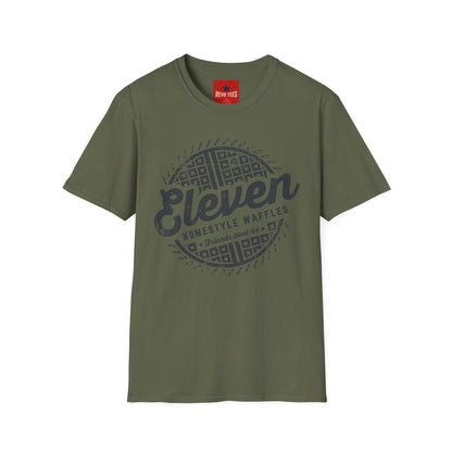 Eleven Waffles Graphic T-Shirt — Retro Breakfast Cafe Tee