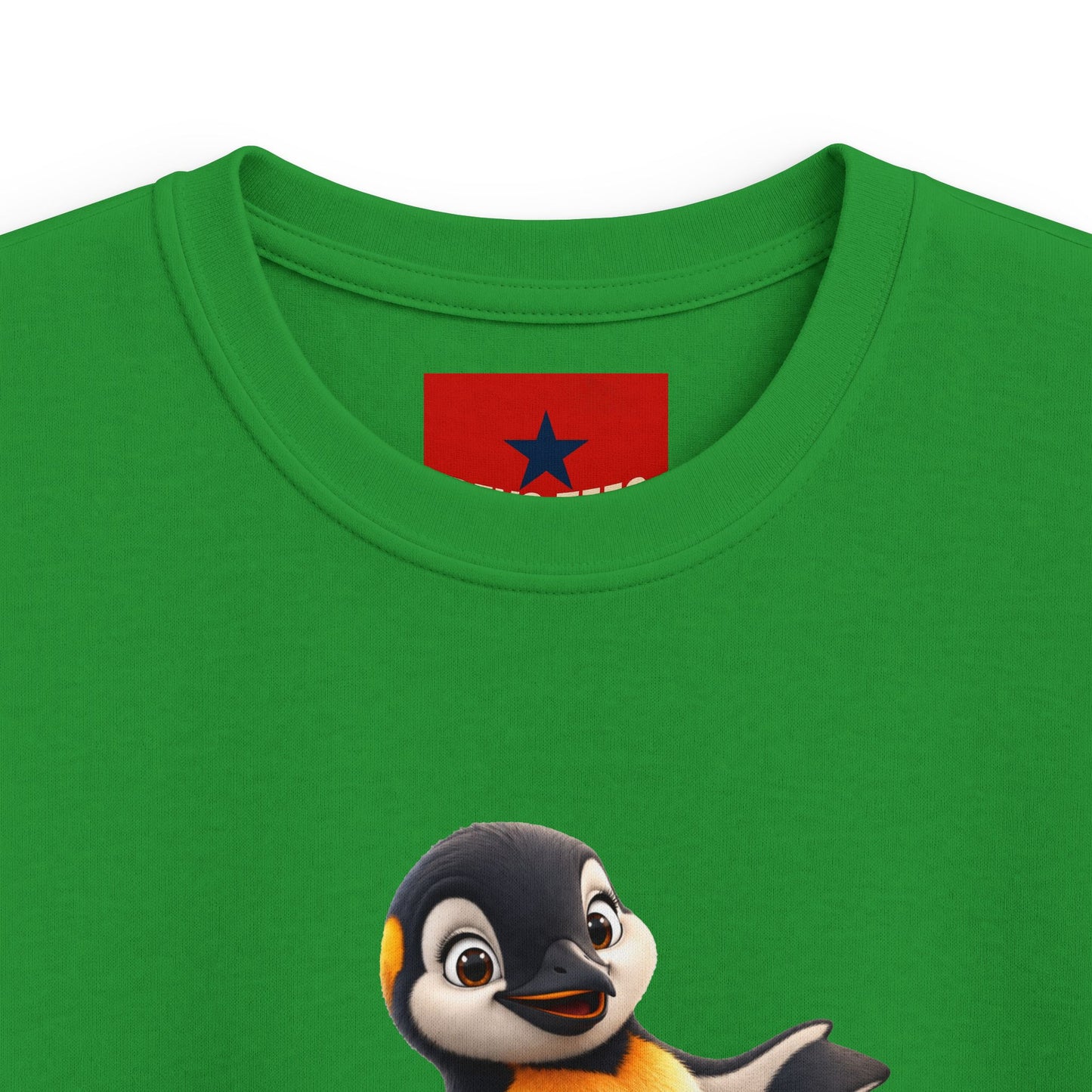 Kids Penguin Graphic Tee — Cute Dancing Penguin Shirt front and back design