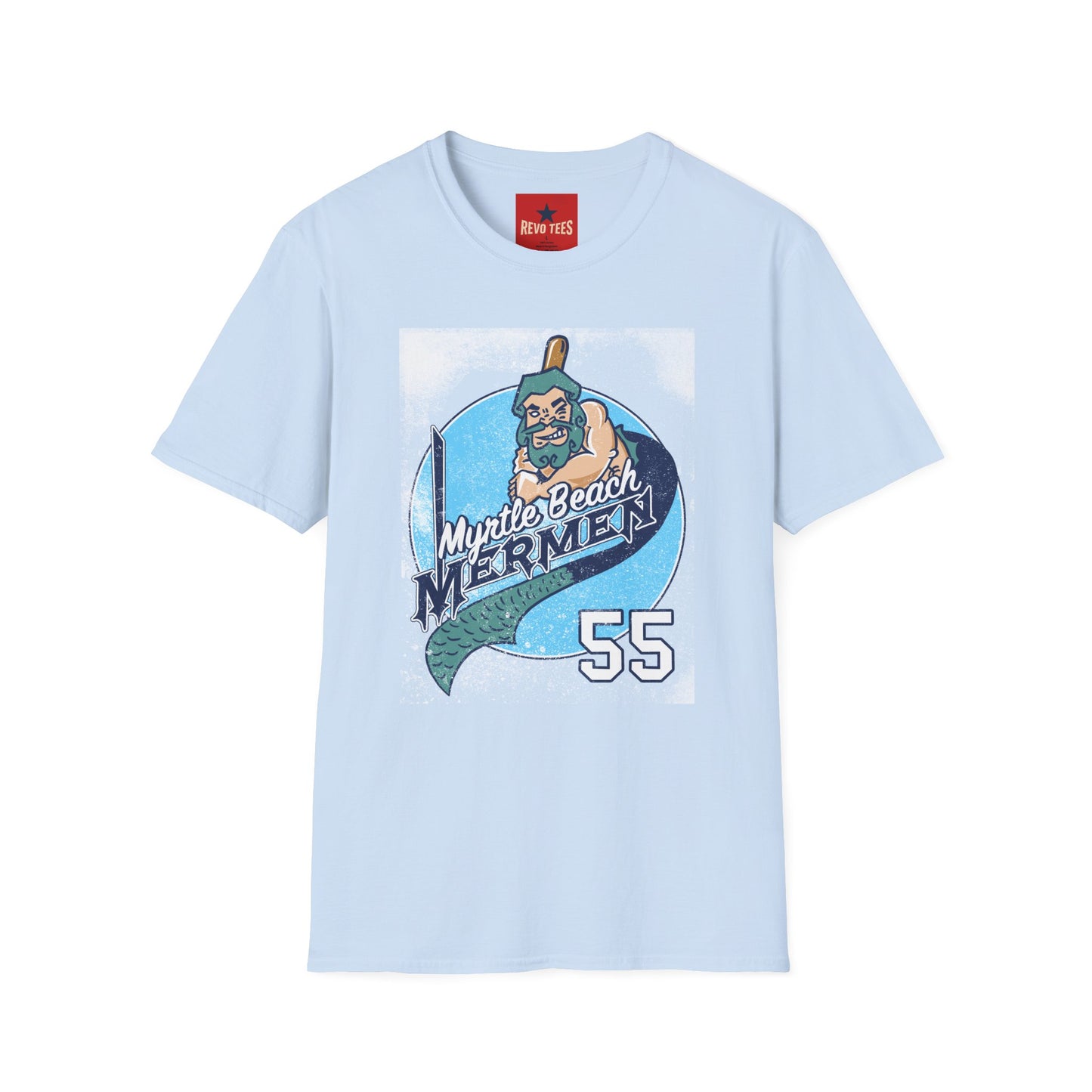Myrtle Beach Mermen Graphic T-Shirt — Coastal Baseball Team Design