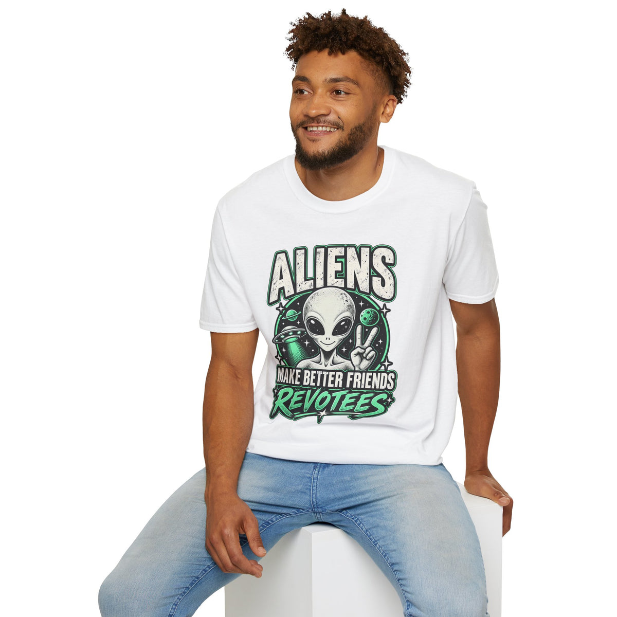 REVOTEES "Aliens Make Better Friends Revotees" Sci‑Fi Tee