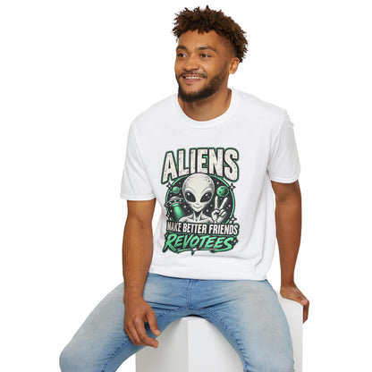 REVOTEES "Aliens Make Better Friends Revotees" Sci‑Fi Tee