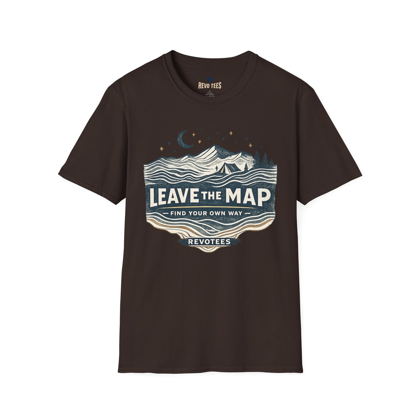 REVOTEES Leave the Map Graphic T-Shirt — Adventure Mountains Outdoor Tee