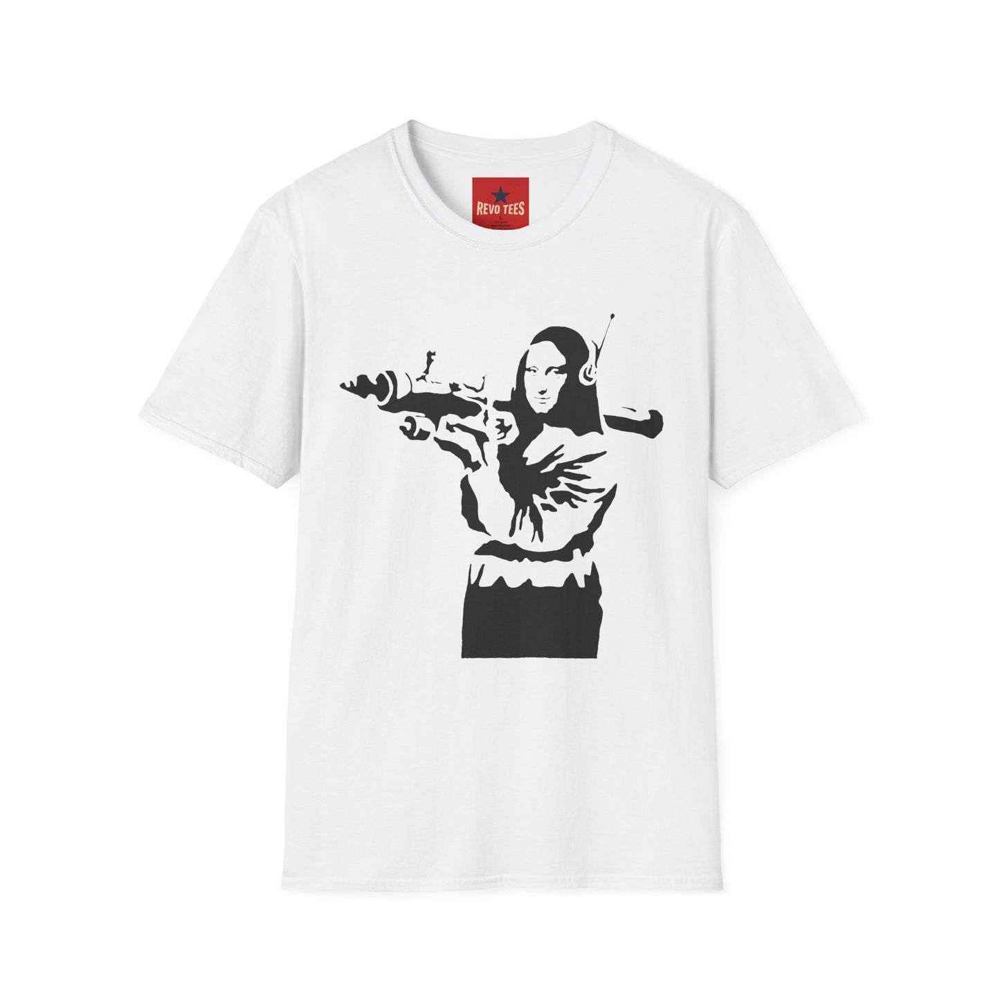 Banksy - Mona Lisa Spray Paint T-Shirt — Street Art Parody Tee