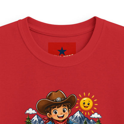 Kids T-Shirt – "Born to Roam" Cute Cowboy Adventure Tee for Little Explorers
