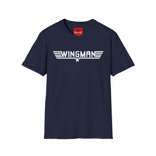 Wingman T-Shirt — Bold Retro Pilot Logo Tee