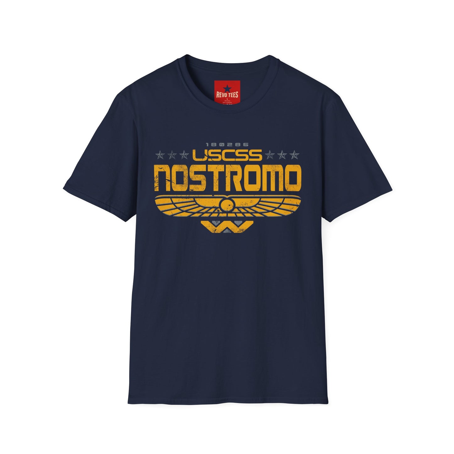 Nostromo USCSS Graphic T‑Shirt — Retro Sci‑Fi Starship Logo Tee