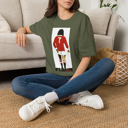 Banksy George Best Soccer Player No.7 Graphic T-Shirt — Retro Football Jersey Illustration