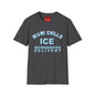 Miami Chills Ice Graphic T-Shirt — Retro Beach Vibes, Refrigerated Delivery Slogan