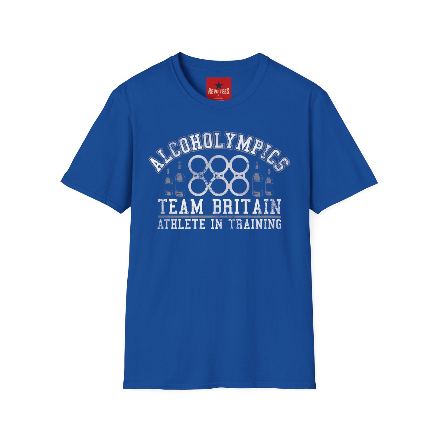 Alcoholympics Team Britain T-Shirt — Funny Drinking Crew Tee