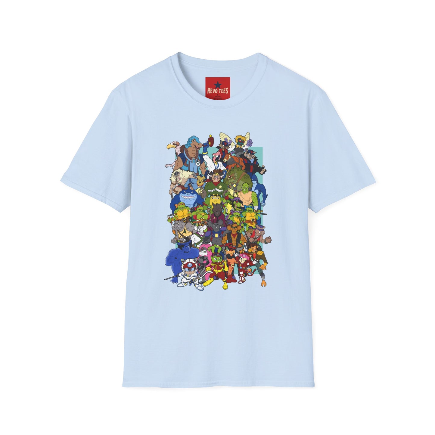 Retro Cartoon Character Collage T-Shirt
