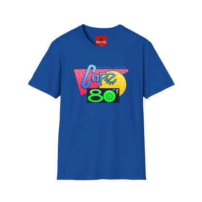 Retro 80s Cafe T-Shirt — Vintage Memphis-Style Neon Graphic Tee