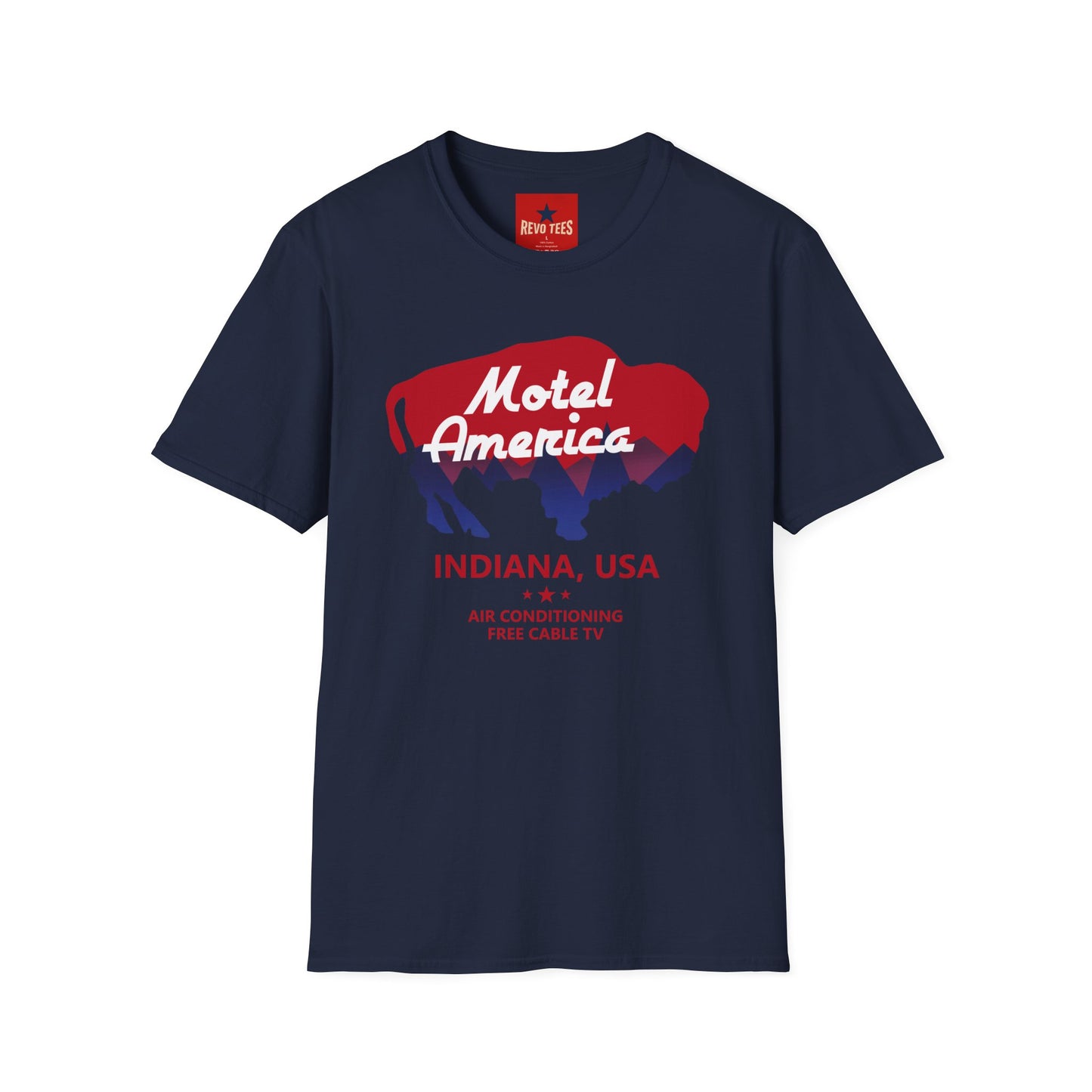Motel America Buffalo T-Shirt — Retro Indiana Roadtrip Tee