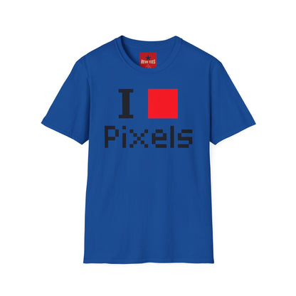 Pixels Lover T‑Shirt — I [Red Square] Pixels Retro Gamer Tee
