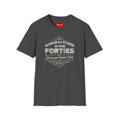 Manufactured in the Forties Vintage T-Shirt — 'Manufactured in the Forties' Retro Birthday Tee