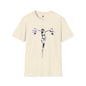 Revotees Banksy Crucifixion Balance Stenciled Jesus Holding Gift Bags Graphic T-Shirt - alternate view 5
