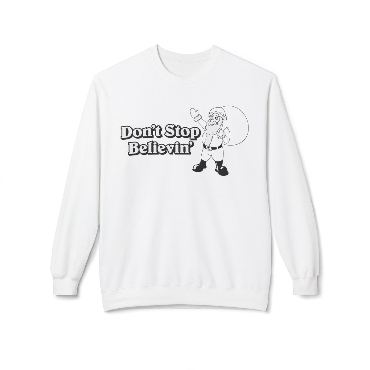 Christmas - 'Don't Stop Believin'' Santa Crewneck Sweatshirt