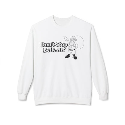 Christmas - 'Don't Stop Believin'' Santa Crewneck Sweatshirt