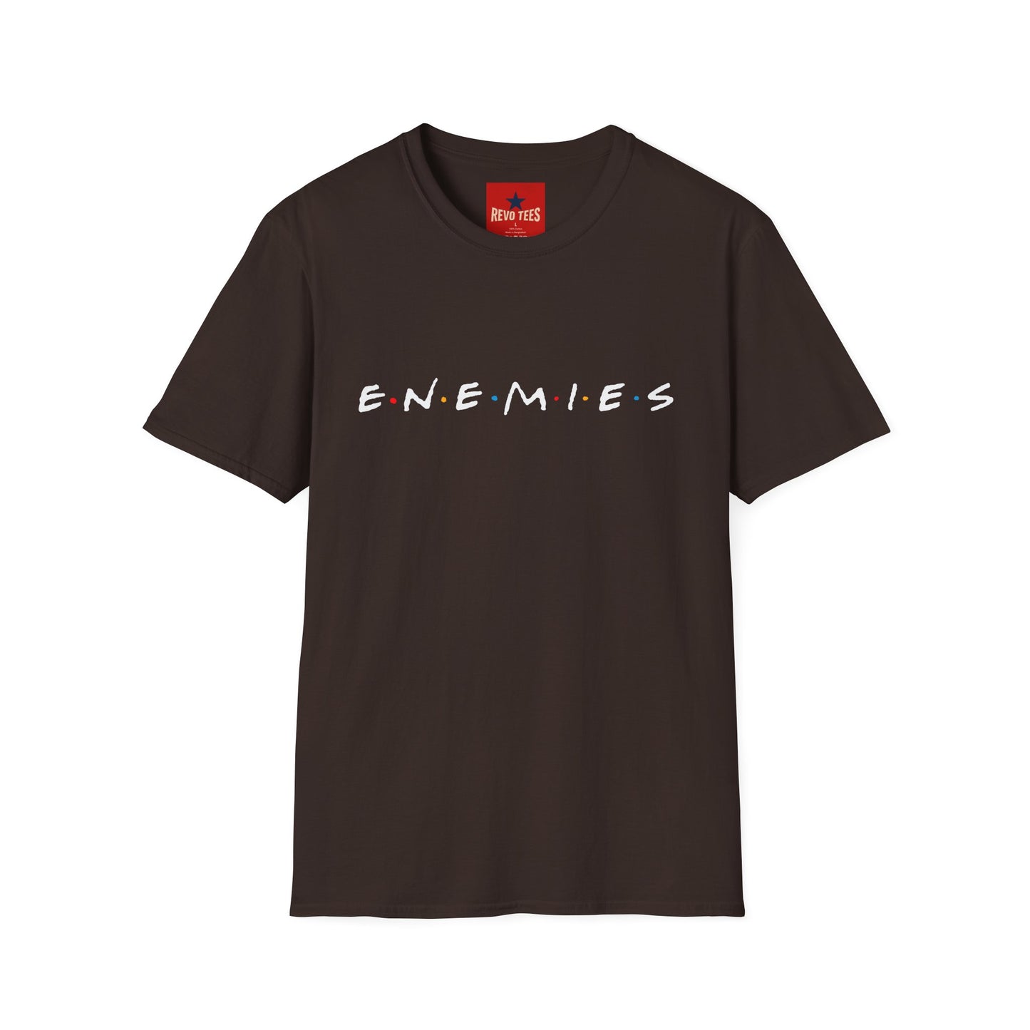 Enemies T-Shirt — Stylish Minimal Lettering Tee