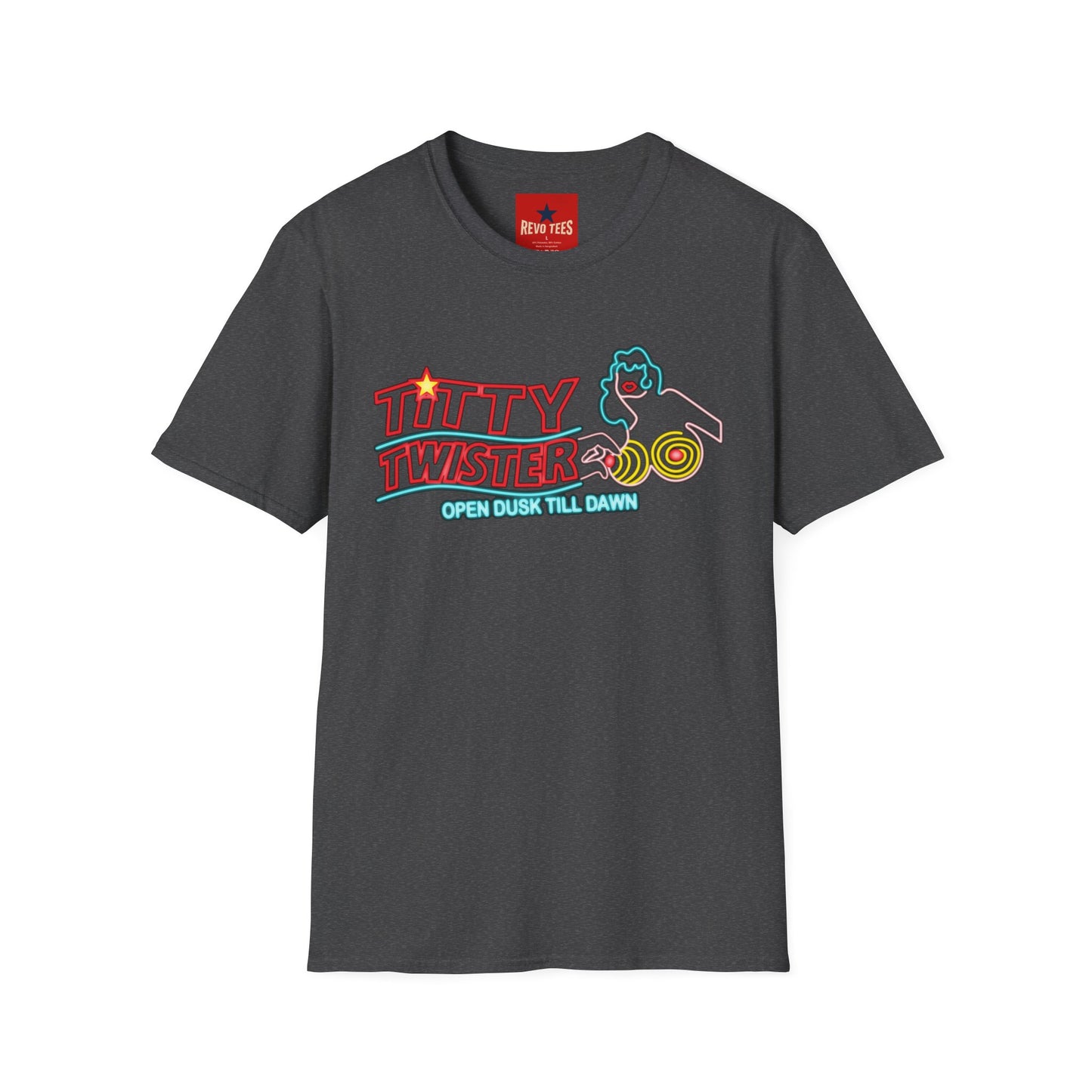 T-Shirt — 'Titty Twister' Neon Logo Tee (Open Dusk Till Dawn)
