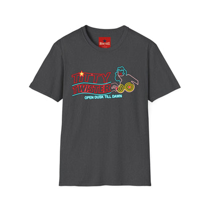T-Shirt — 'Titty Twister' Neon Logo Tee (Open Dusk Till Dawn)