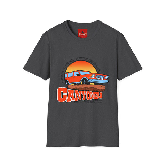 Classic Station Wagon Simpsons Sunset T‑Shirt — “Camping” Vintage Car Graphic