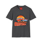 Classic Station Wagon Simpsons Sunset T‑Shirt — “Camping” Vintage Car Graphic