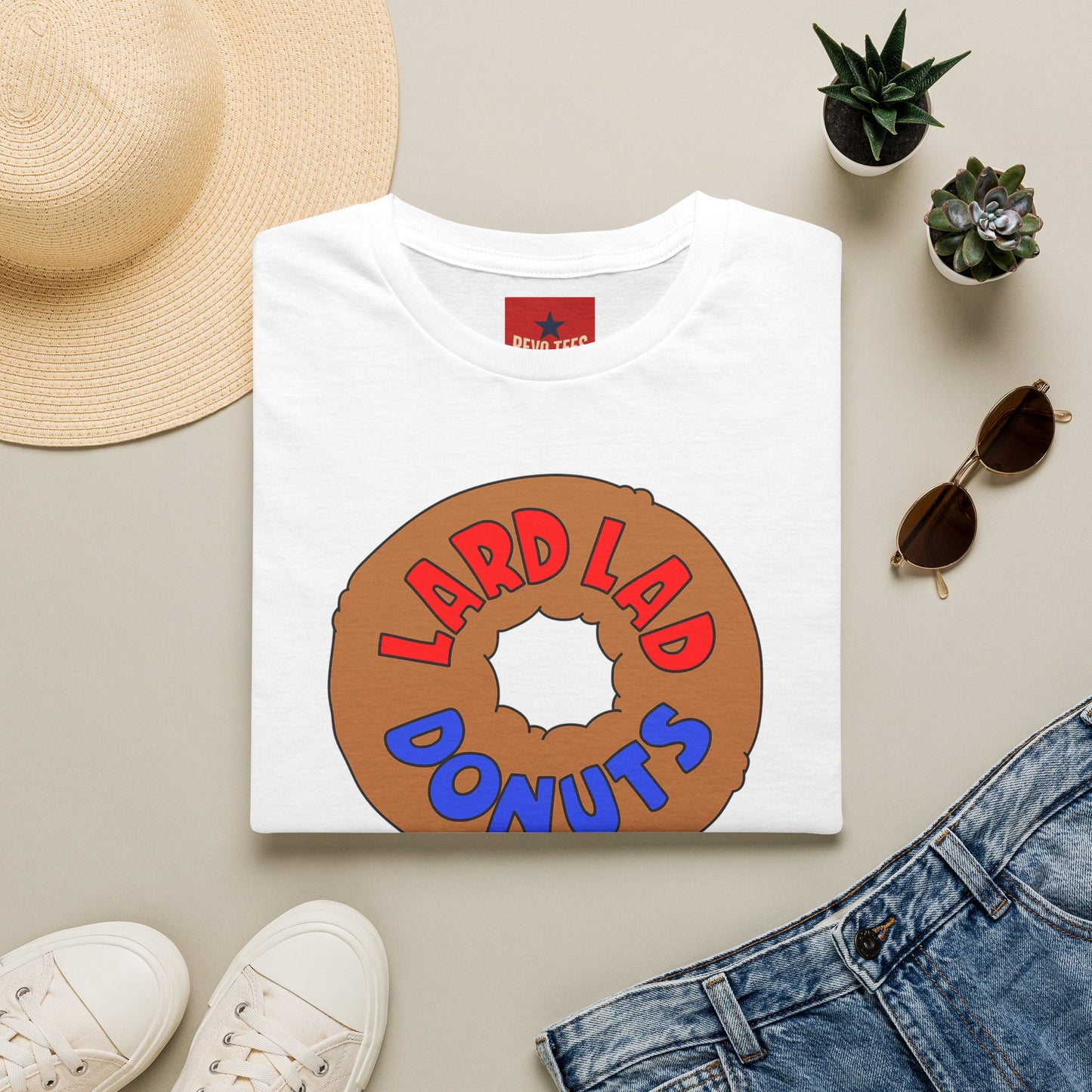 Donut Vintage Logo T‑Shirt — "Lard Lad Donuts" Cartoon Tee