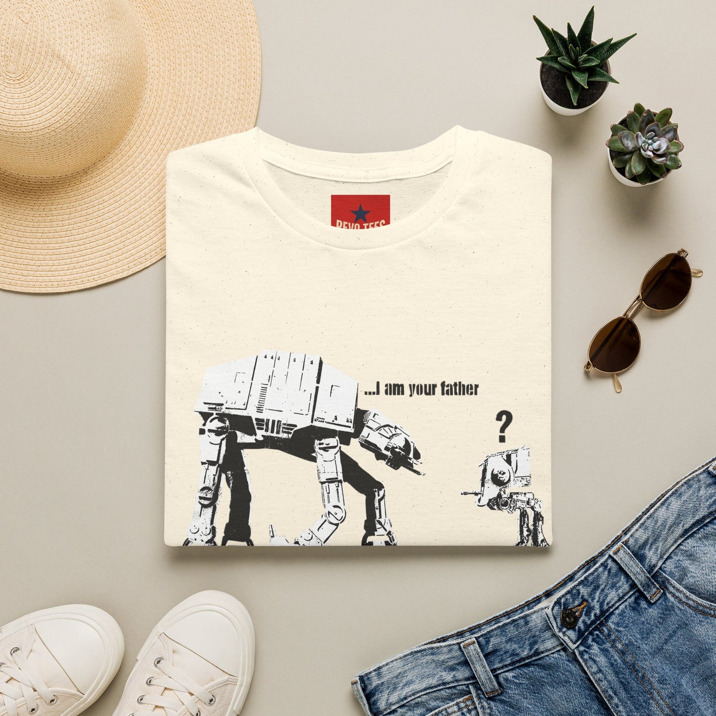 Banksy T‑Shirt — 'I am your father' Star Wars AT-AT Funny Graphic Tee