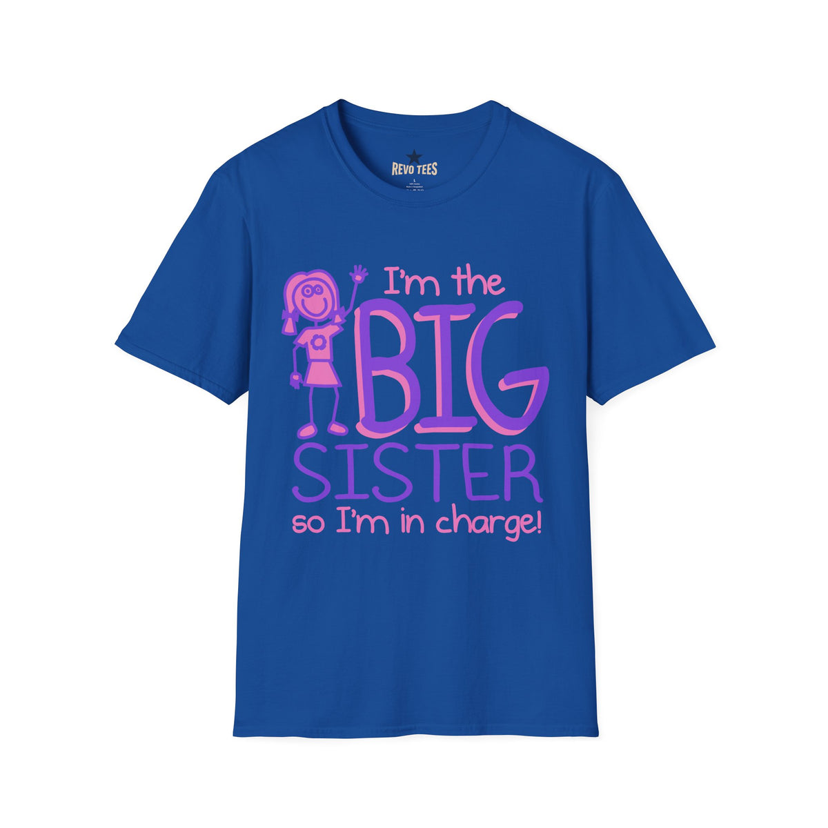 Revotees Big Sister Im the Big Sister Cute Pink Purple Kids Family T-Shirt - alternate view 8