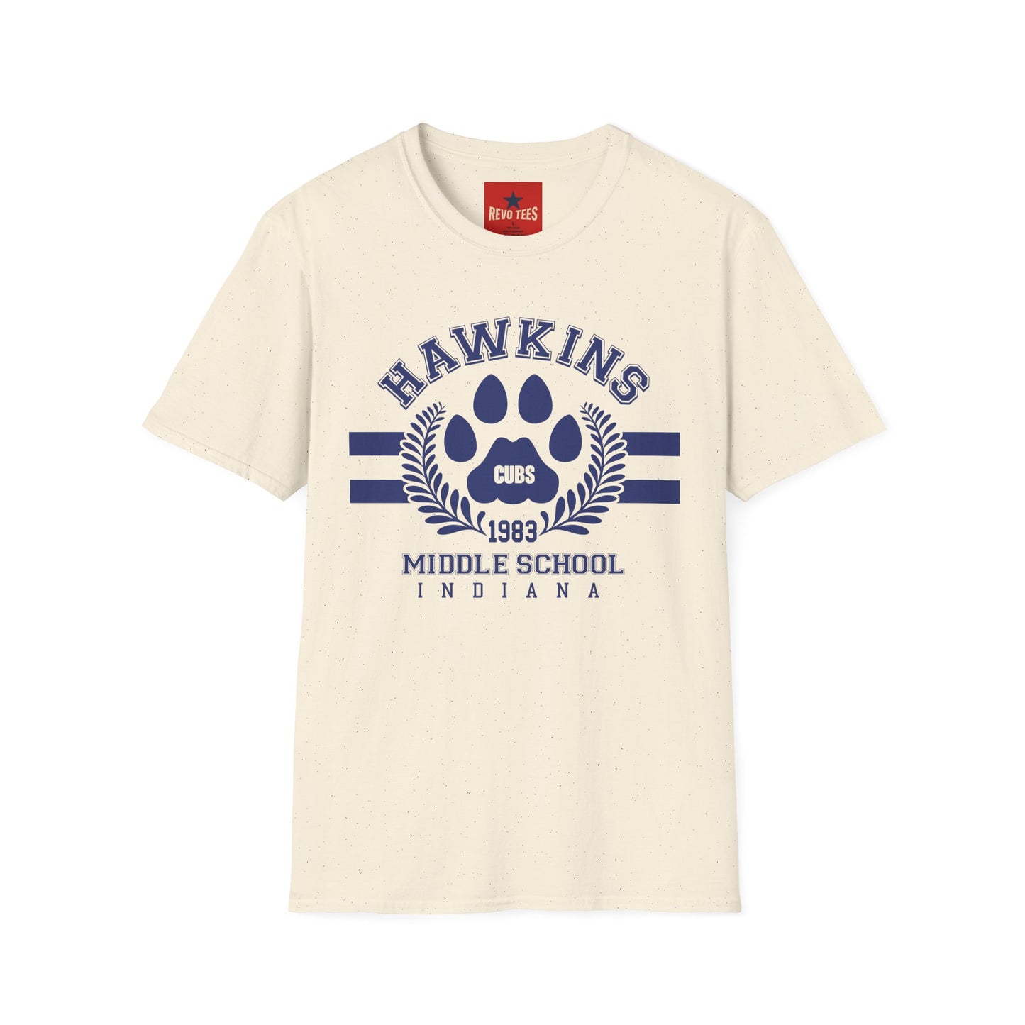 Hawkins Cubs Paw Graphic T-Shirt — Vintage Middle School Spirit Tee