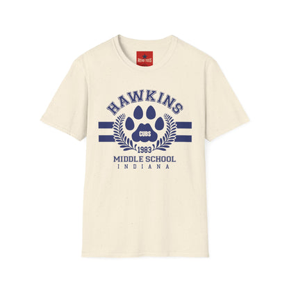 Hawkins Cubs Paw Graphic T-Shirt — Vintage Middle School Spirit Tee
