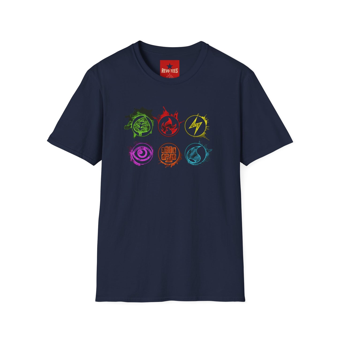 Elemental Symbols T-Shirt — Energy Card Symbols Icons Tee