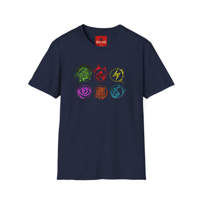 Elemental Symbols T-Shirt — Energy Card Symbols Icons Tee