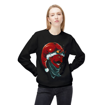 Devil Santa — Vintage Holiday Demon Graphic Crewneck Sweatshirt