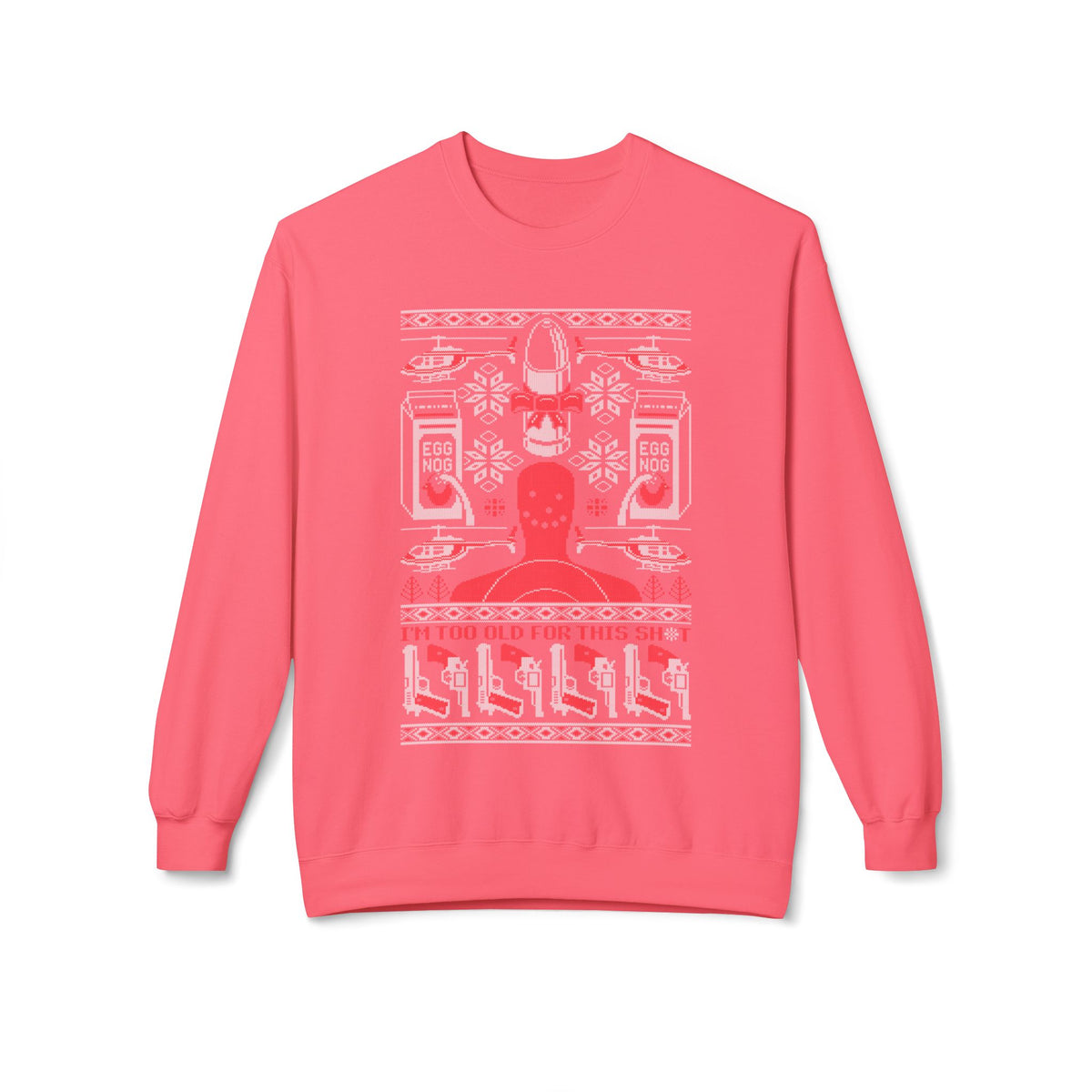 Lethal Knitting - Too Old For This Sh!t Christmas Ugly Sweater