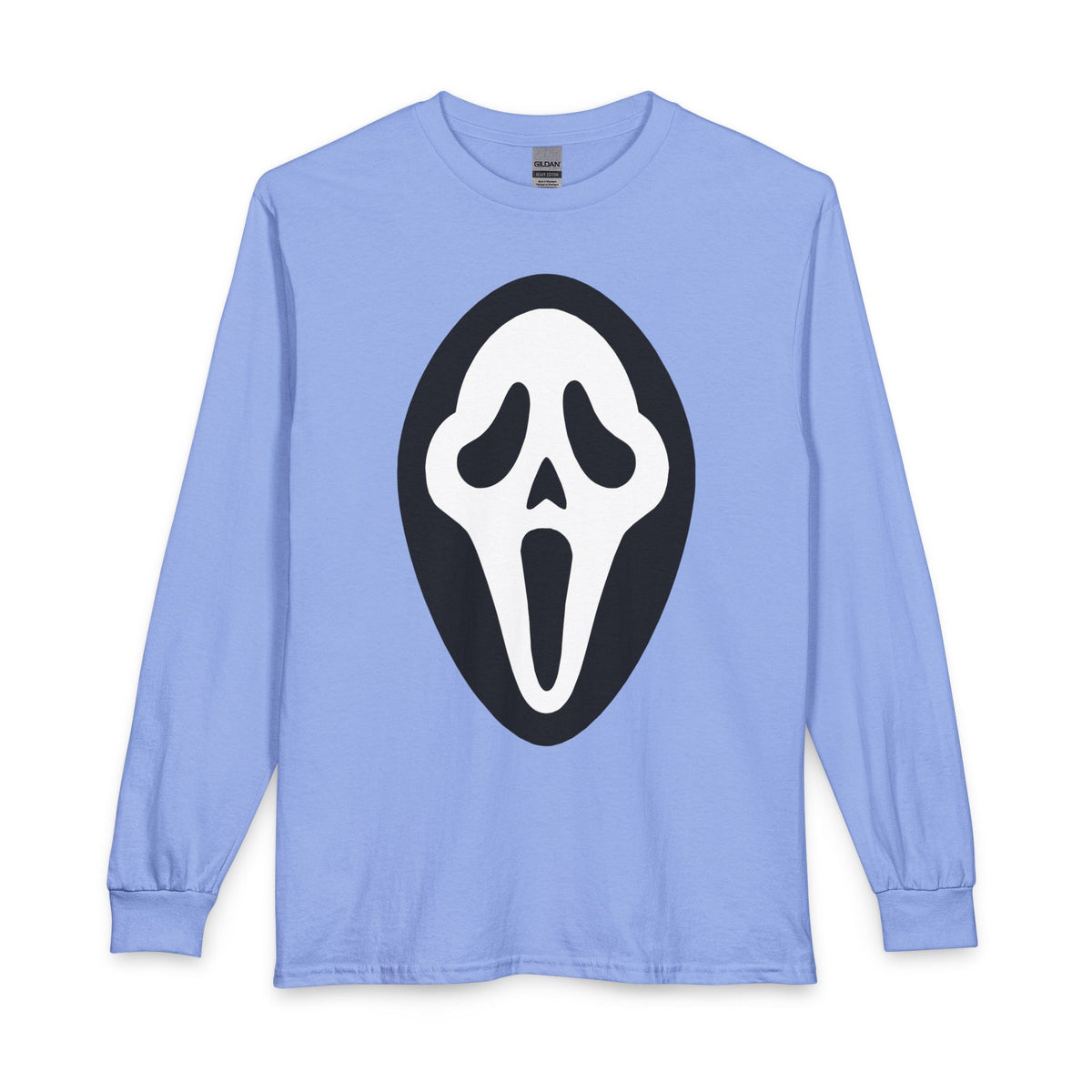 Ghostface Mask Long Sleeve Shirt — Horror Movie Scream Tee for Halloween
