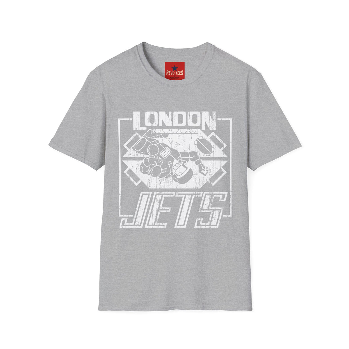 Revotees London Jets Graphic Vintage Sports Skate Logo T-Shirt - alternate view 3