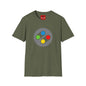 Retro Game Controller T‑Shirt — Colorful SNES Style Logo Tee