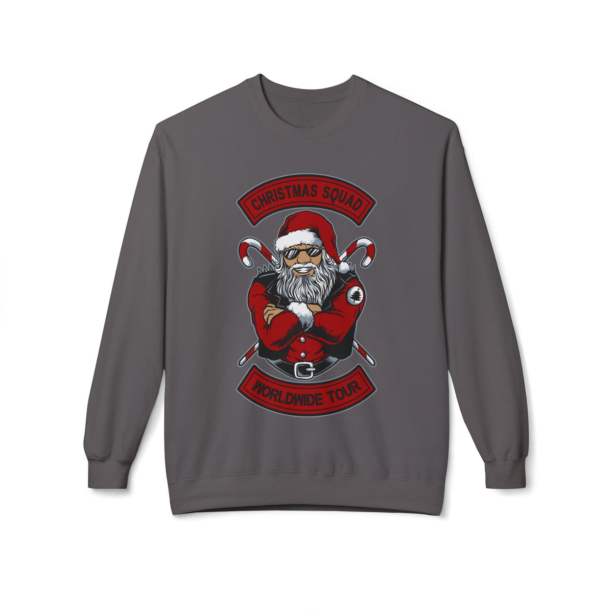 Santa Skull — Christmas Skull Rock-N-Roll Tour Crewneck Sweatshirt