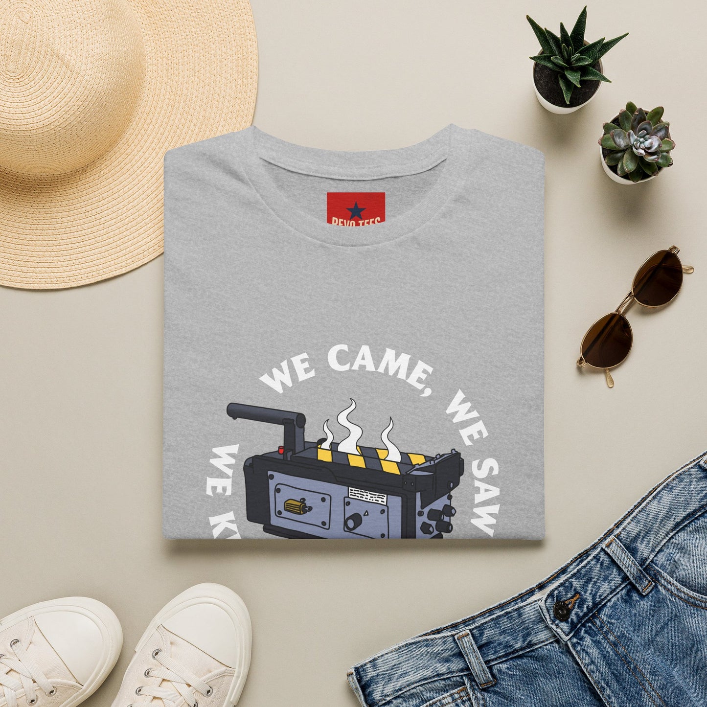 T‑Shirt — “We Came, We Saw, We Kicked Its Ass” Grill/BBQ Crew Tee