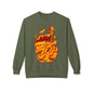 Flaming Santa Skull Redneck - I mean Crewneck Sweatshirt