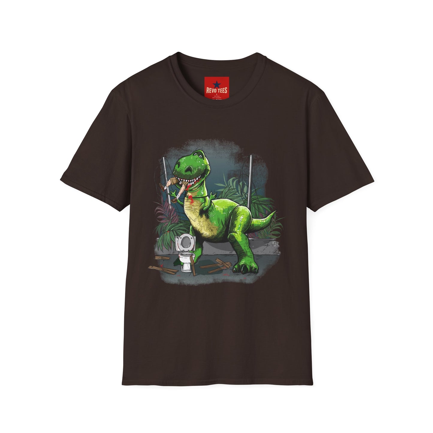 T-Rex Graphic T-Shirt – Cute Green Dinosaur Design